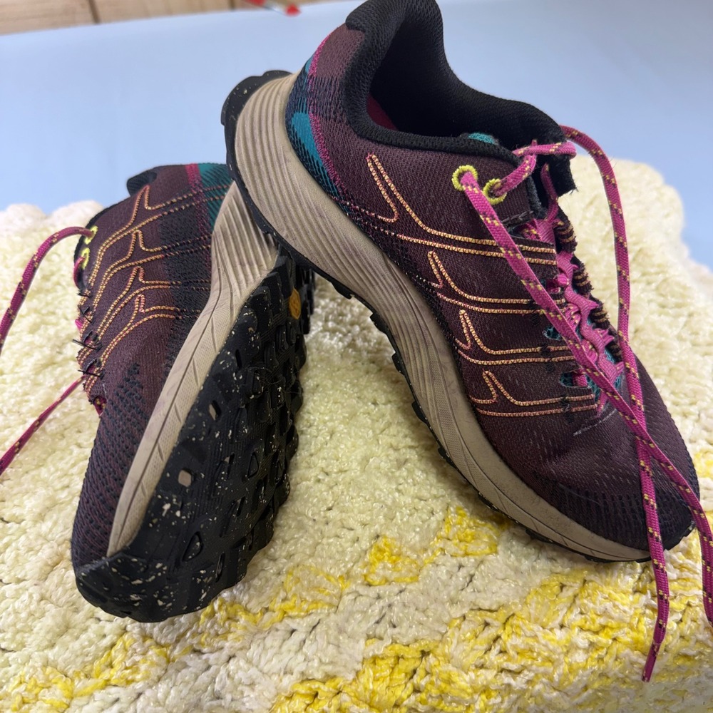 Merrell Nova 2 Womens 6.5 W Trail Running Shoes Burgundy Teal Vibram J067226W